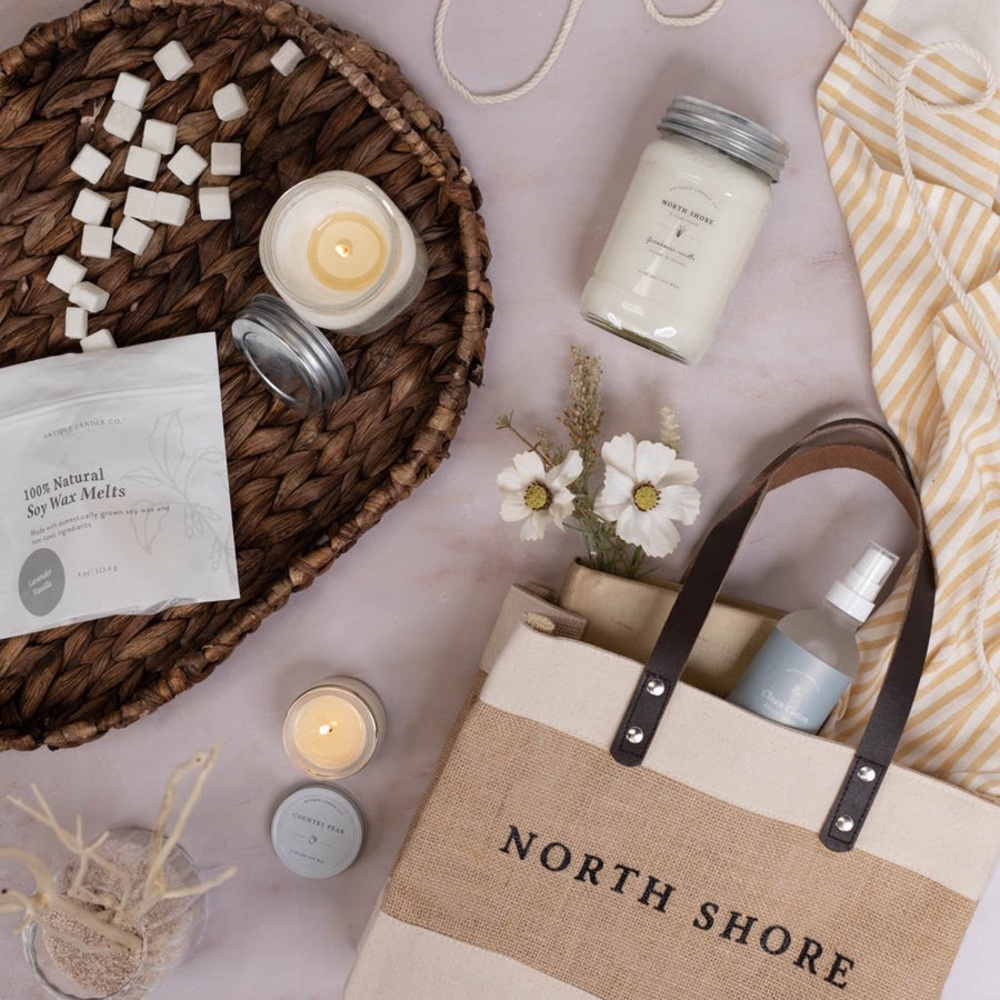 Exclusive “North Shore” Jute Tote – From Antique Candle Co.